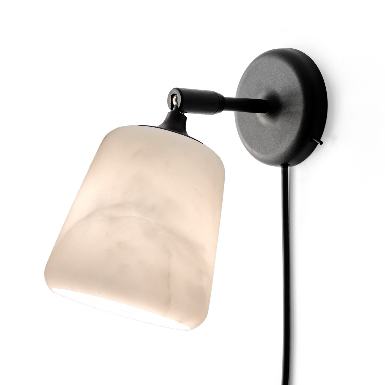 New Works Wall Lamp, Material: cream, marble, plug